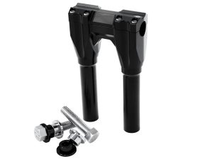 8" Straight x 1-1/8" Clamp Isolated Riser Kit - Black. Fits 1-1/8" Handlebar