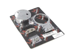 Performance Risers Gauge Mount - Chrome. Fits Various HD Models with 3-3/8" Speedo.