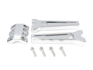 8" Straight Performance Risers - Chrome. Fits 1-1/4" Handlebar