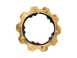 11.8" Front Crown Disc Rotor - Gold Band & Black Carrier. Fits V-Rod & Dyna 2006-2017 Models with OEM Cast Wheel.