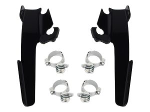 Black Batwing Fairing Trigger-Lock Mounting Hardware. Fits most Sportsters 1987-2021 with 39mm Fork Tubes.