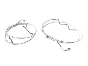 +4" Over Length Lower Front Brake Line - Sterling Chromite. Fits Touring 2014-2023