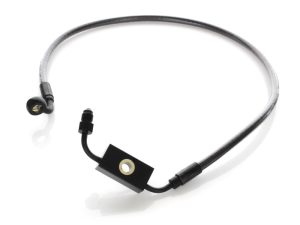 +4" Over Length Lower Front Brake Line - Black Pearl. Fits Dyna 2012-2017