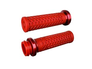 Vans Signature Lock-On Handgrips - Red/Red. Fits Indian Touring 2018up.