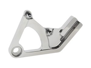 Right Hand Rear Caliper Mount - Polished. Fits Softail 1987-1999.