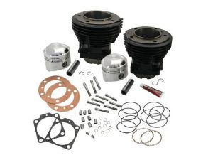 74ci High Compression Cylinder Kit with 3-7/16" Bore - Black. Fits Big Twin 1966-1984.