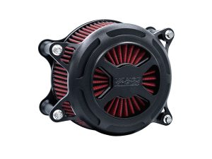 VO2 X Air Cleaner Kit - Wrinkle Black. Fits Touring 2008-2016, Softail 2016-2017, CVO Softail 2011-2017 & Dyna Low Rider S 2016-2017 with Throttle-by-Wire