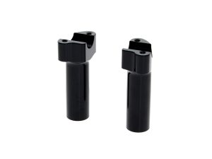 4-1/2" Tall Risers with 1-1/4" Thick Base - Gloss Black. Fits 1" Handlebar.