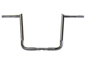 16" x 1-1/4" Chubby Bagger Hooked Ape Hanger Handlebar - Chrome. Fits Ultra Models 1996-2024 and Street Glide 1996-2023